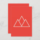 Carte D'accompagnement Red Abstract Wallpaper | Bold Minimalist Design (Devant / Derrière)