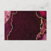 Carte D'accompagnement Red and Gold Agate Honeymoon Fund (Dos)
