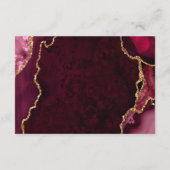 Carte D'accompagnement Red and Gold Agate Wedding Accommodations (Dos)