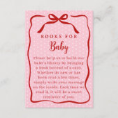 Carte D'accompagnement Red and Pink Valentines Books For Baby Shower (Devant)