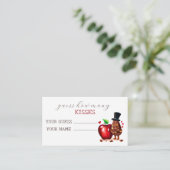 Carte D'accompagnement Red Apple devine combien de baisers jeu de mariée (Debout devant)