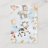 Carte D'accompagnement Red Barn Farm Animal Baby shower Demande de réserv (Dos)