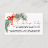 Carte D'accompagnement Red Bow Christmas Book for Baby Enclosure Card (Devant)