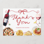 Carte D'accompagnement Red Coquette Bow That's Amore Thank You Card (Devant)