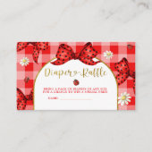 Carte D'accompagnement Red Coquette Lovebug Diaper Raffle (Devant)