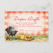Carte D'accompagnement Red Gingham Baby Q Diapper Raffle (Devant)