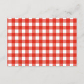 Carte D'accompagnement Red Gingham Meatball Diapper Raffle (Dos)