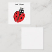 Carte D'accompagnement Red Lady Bug Good Luck Ambassador Illustration (Devant / Derrière)