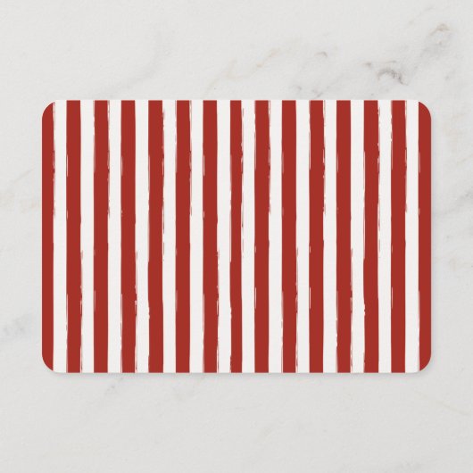 Carte D'accompagnement Red Pasta Special Delivery Italian Diaper Raffle (Dos)