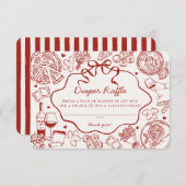 Carte D'accompagnement Red Pasta Special Delivery Italian Diaper Raffle (Devant / Derrière)