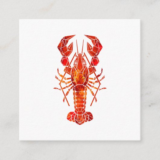 Carte D'accompagnement Red polygonal lobster (Devant)