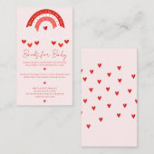 Carte D'accompagnement Red Rainbow baby shower (Devant / Derrière)