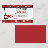 Carte D'accompagnement Red Rock Star Baby shower Déchets Raffle (Devant / Derrière)