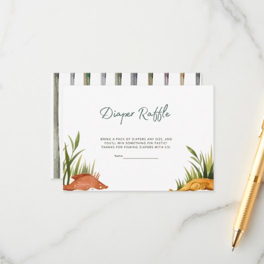 Carte D'accompagnement Reel Raffin de couches de pêche (Devant/Arrière en situation)