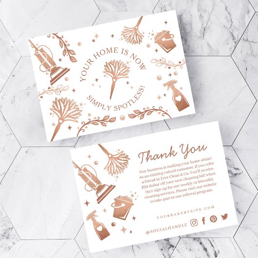 Carte D'accompagnement Référencement Entretien et Nettoyage de maisons Ou