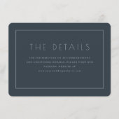 Carte D'accompagnement Refined Navy Text Box Design (Devant)