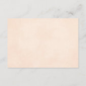 Carte D'accompagnement Reflet Peach Rose Détails du Mariage Site Web (Dos)