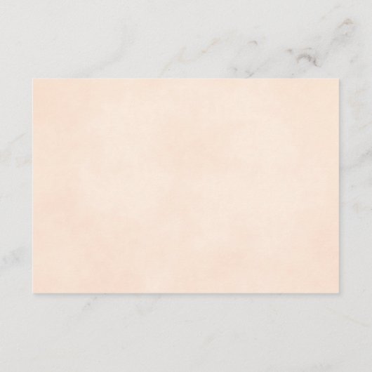 Carte D'accompagnement Reflet Peach Rose Détails du Mariage Site Web (Dos)