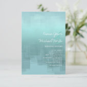 Carte D'accompagnement Réflexions aquarelle Détails ID Turquoise774 (Debout devant)