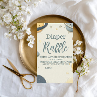 Carte D'accompagnement Refus de diappeur de Baby shower solaire lunaire
