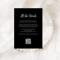 Regal noir | Mariage Détails de l'invité Code QR