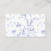Carte D'accompagnement Regency Blue Floral A Note Sur Les Cadeaux Mariage (Dos)