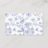 Carte D'accompagnement Regency Blue Floral A Note Sur Les Cadeaux Mariage (Dos)