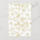 Carte D'accompagnement Regency Era Dark Gold Détails du Mariage (Dos)