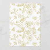 Carte D'accompagnement Regency Era Gold - Détails du Mariage (Dos)