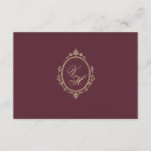 Carte D'accompagnement Regency Era Wedding Elegant Heirloom Details (Dos)