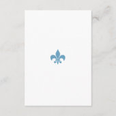 Carte D'accompagnement Regency French Fleur de Lis Détails du Mariage (Dos)