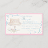 Carte D'accompagnement Regency Garden Party Request Recipe Bridal Shower (Devant)
