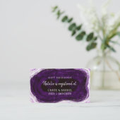 Carte D'accompagnement Registre Cadeau Amethyst Purple Silver Geode Douch (Debout devant)