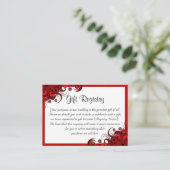 Carte D'accompagnement Registre cadeau de mini-Mariage rouge blanc (Debout devant)