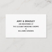 Carte D'accompagnement Registre cadeau écriture Décontractée noire et bla (Dos)