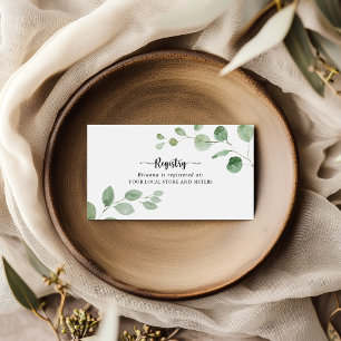 Carte D'accompagnement Registre Cadeau Mariage Eucalyptus de plaisir Vert