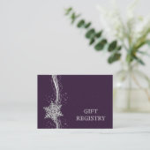 Carte D'accompagnement Registre cadeau mariage Silver Snowflakes (Debout devant)