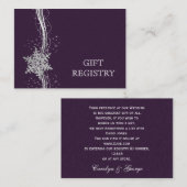 Carte D'accompagnement Registre cadeau mariage Silver Snowflakes (Devant / Derrière)