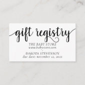 Carte D'accompagnement Registre cadeau moderne simple | Classic N'importe (Devant)