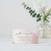 Carte D'accompagnement Registre cadeau Ombre Blush Pink Frosted Foil Douc (Debout devant)