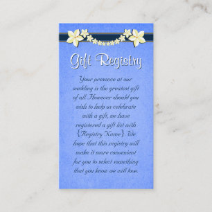 Carte D'accompagnement Registre Cadeau Rustic Blue Mini Mariage