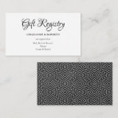 Carte D'accompagnement Registre Cadeau Simple Chic Mariage Marocain (Devant / Derrière)