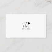 Carte D'accompagnement Registre Cadeau Simple Élégant Mariage Douche (Dos)