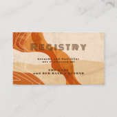 Carte D'accompagnement Registre Cadeau Wedding shower rétro orange brûlé (Devant)
