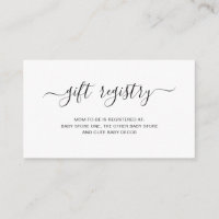 Registre de cadeaux Baby shower simple neutre pour