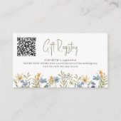 Carte D'accompagnement Registre de cadeaux de baby shower avec code QR fl (Devant)