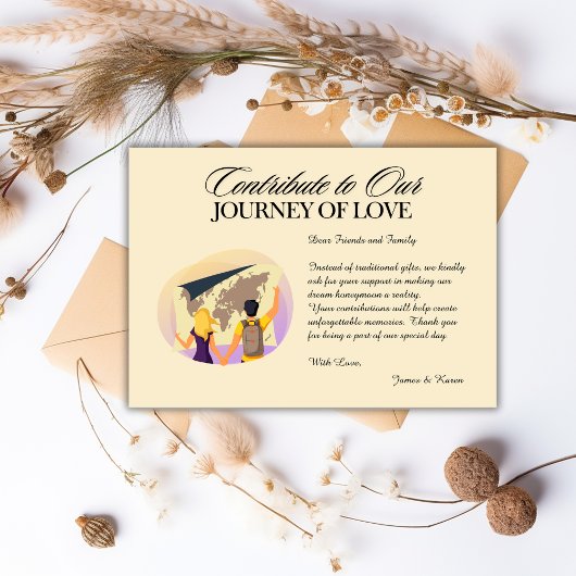 Carte D'accompagnement Registre de Cadeaux de Lune de Miel Code Qr Cadeau