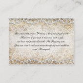 Carte D'accompagnement Registre de cadeaux de Mariage campagnard de grang (Dos)