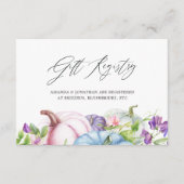 Carte D'accompagnement Registre de cadeaux de mariage floral automnal (Devant)