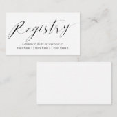 Carte D'accompagnement Registre de cadeaux de script élégant (Devant / Derrière)